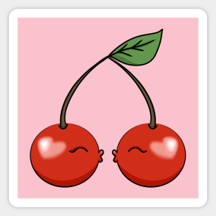 Cute Kissing Cherries Magnet